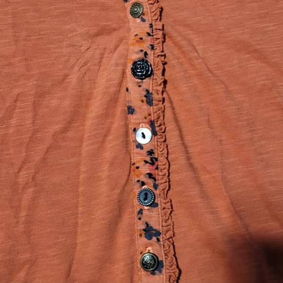 Anthropologie Terracotta Henley Top - Picture 3 of 9